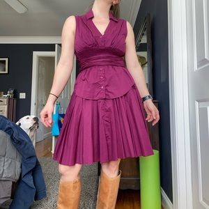 Kookai Dress - purple- with sash to tighten to waist